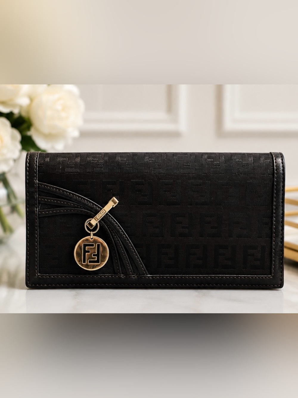 Fendi Zucca Continental Wallet